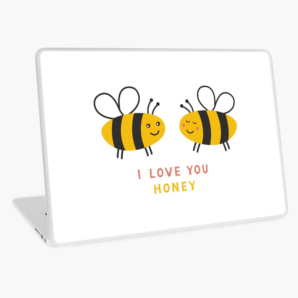 Simple Card Love You Honey Cartoon Stock Vector (Royalty Free) 1554634904