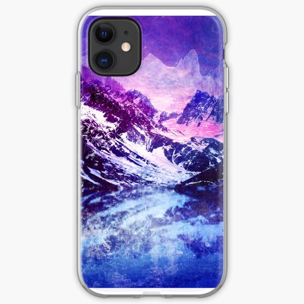Abstract Snowy Mountains iPhone Soft Case