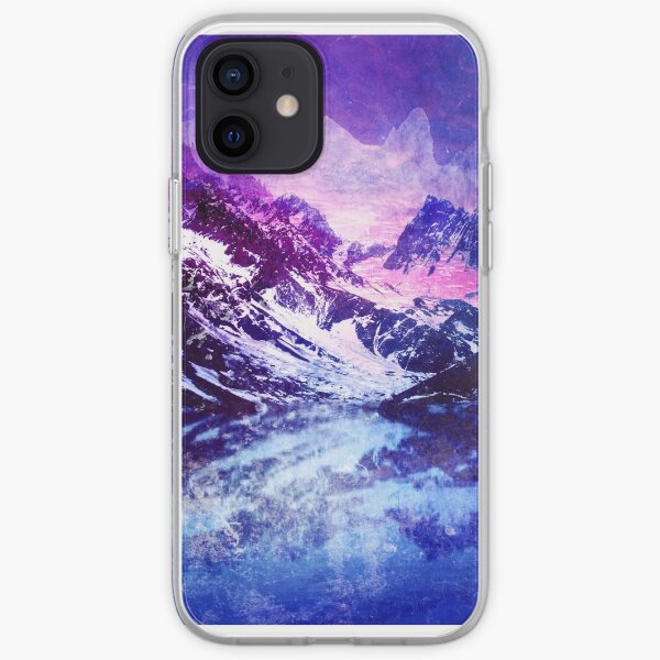 Abstract Snowy Mountains iPhone Soft Case