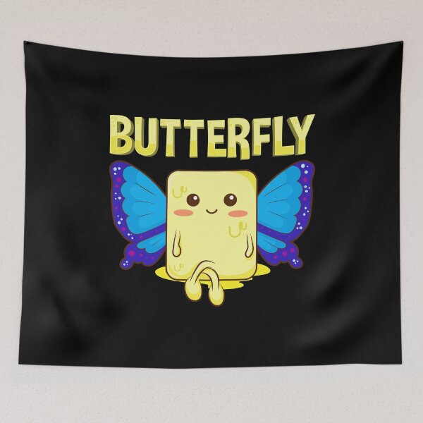 Item preview, Cute Butterfly Stick Of Butter With Wings Pun designed and sold by perfectpresents.