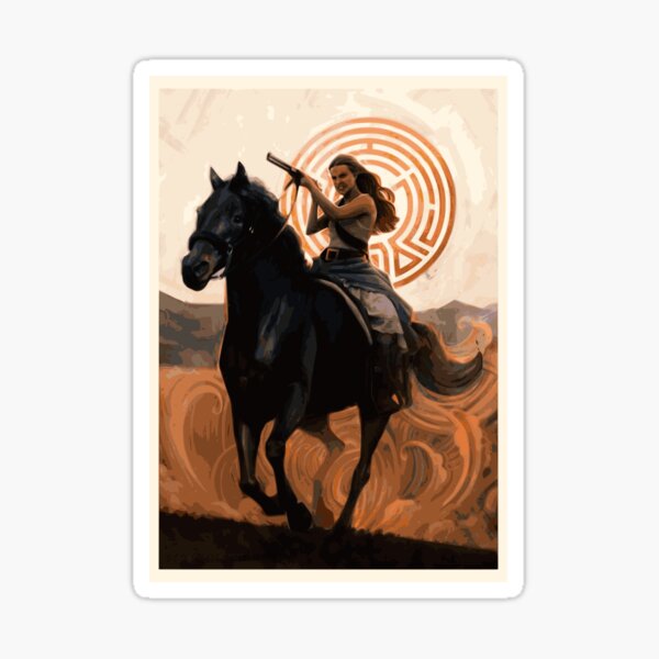 Item preview, Dolores Riding his Horse- Westworld Sci-Fi Fanart designed and sold by L. Layne.