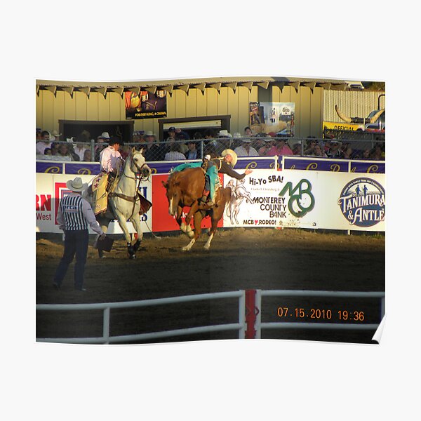 Bent Backwards Bronc Rider Poster