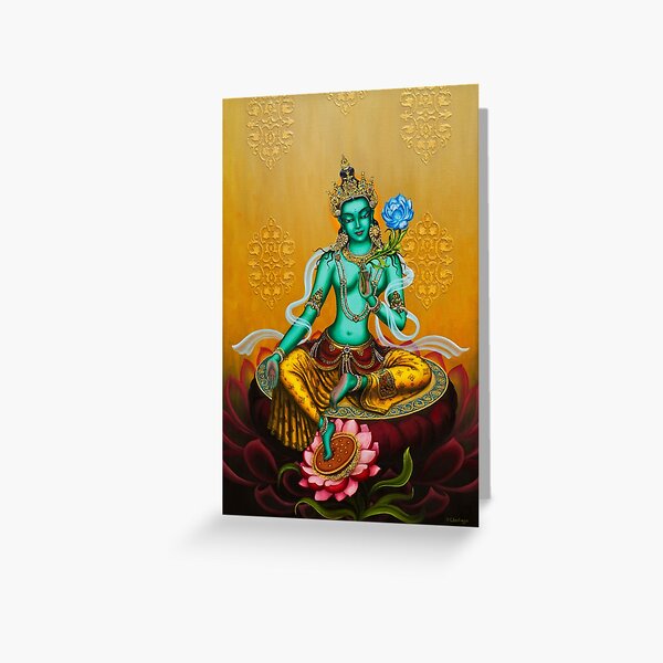 Green Tara Greeting Card