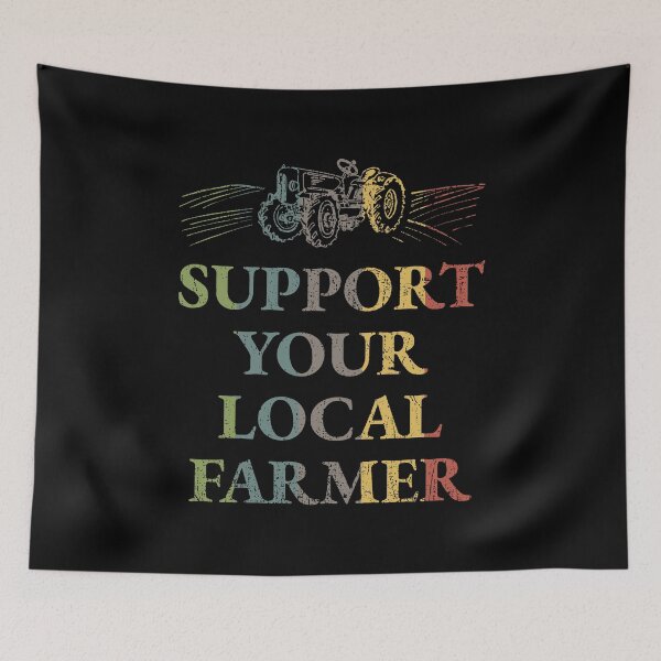 Item preview, Support Your Local Farmer Vintage Tractor Farm designed and sold by LarkDesigns.