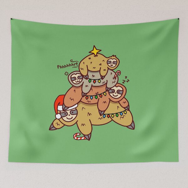 Item preview, Cute Christmas Tree Sloth Lover Pajama designed and sold by hadicazvysavaca.