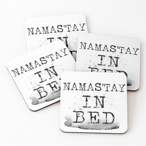 Aperçu de l'œuvre Namas’tay in bed typography text art quote by Word Fandom - wordfandom créée et vendue par Kerry Pritchard.