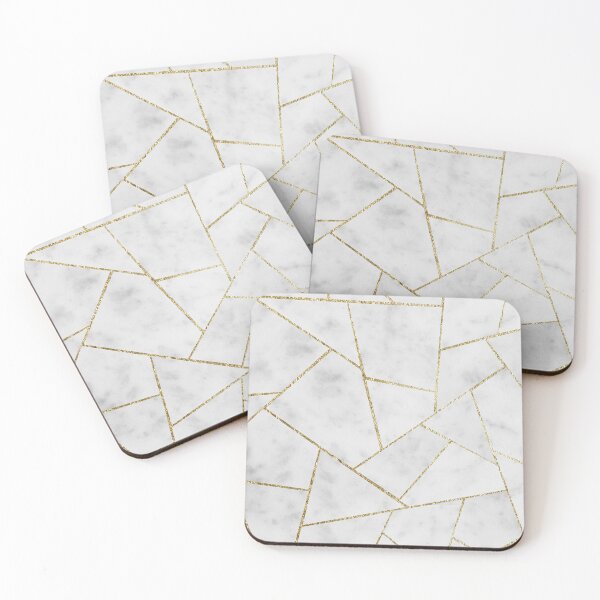 Item preview, White Marble Gold Geometric Glam #1 #geo #decor #art  designed and sold by Anita's & Bella's Art.