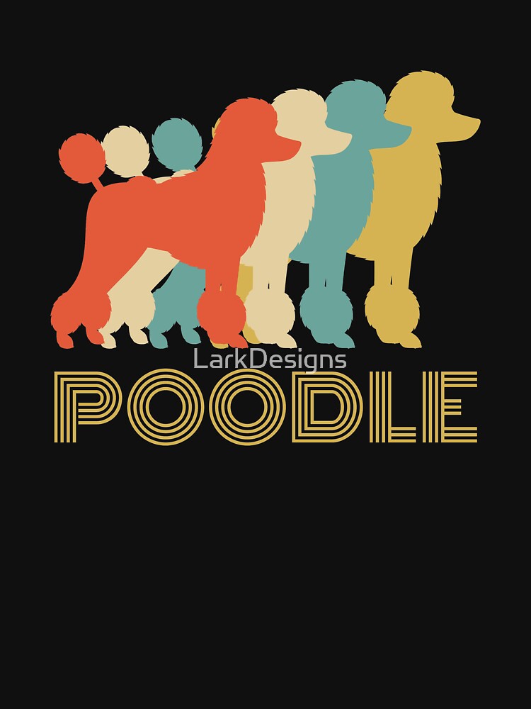 "Standard Poodle Dog Breed Vintage Look" Tshirt by LarkDesigns Redbubble