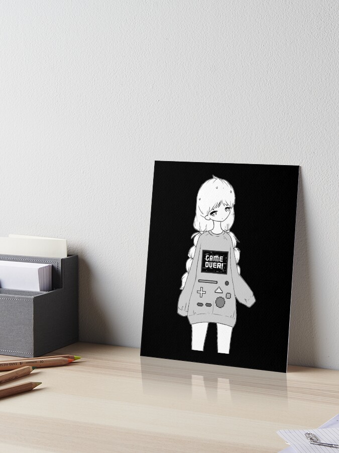 Error Glitch - Sad Anime Boy Art Board Print for Sale by LEVANKOV