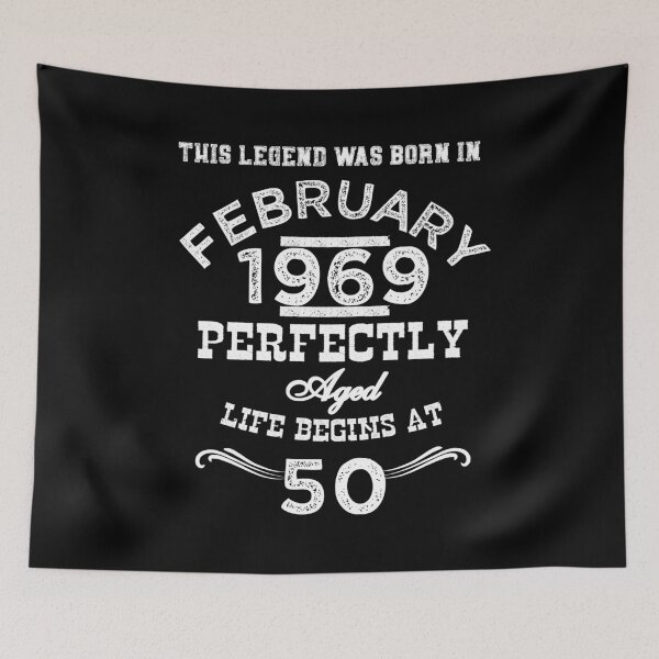 Item preview, This Legend Was Born In February 1969 50th Birthday White 1 designed and sold by LarkDesigns.