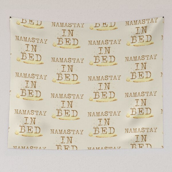 Aperçu de l'œuvre Namas’tay in bed typography text art quote by Word Fandom - wordfandom créée et vendue par Kerry Pritchard.