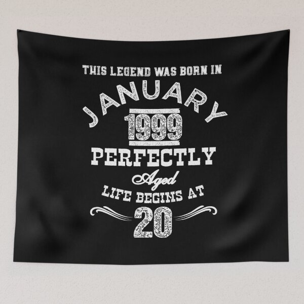 Item preview, This Legend Was Born In January 1999 20th Birthday White designed and sold by LarkDesigns.