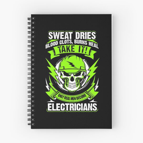 Item preview, Only Real Men Become Electricians Funny Lime designed and sold by LarkDesigns.