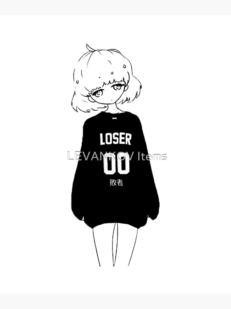 Error Glitch - Sad Anime Girl Art Board Print for Sale by