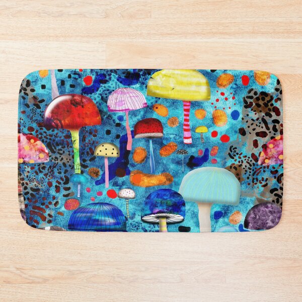 Item preview, Mein Ein, mein Alles - Mushrooms Abstract Botanical Art - Blue Animal print - Leopard Muster designed and sold by rupydetequila.
