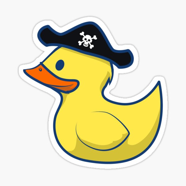 "Rubber duck pirate" Sticker for Sale by artificialprmte Redbubble