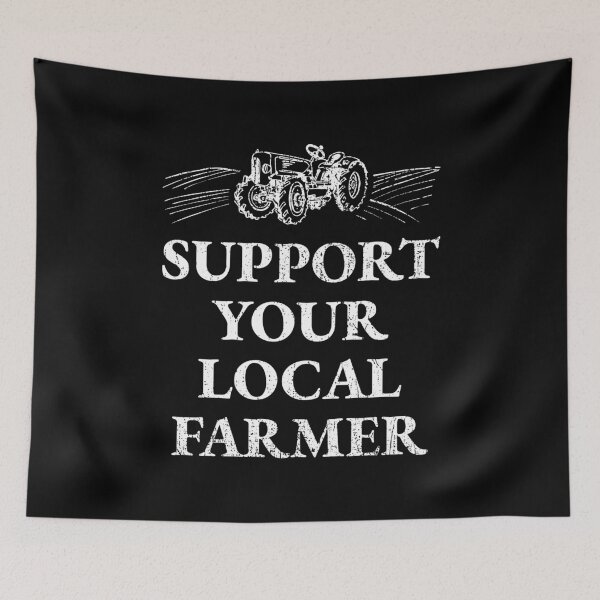 Item preview, Support Your Local Farmer Distressed Tractor Farm designed and sold by LarkDesigns.