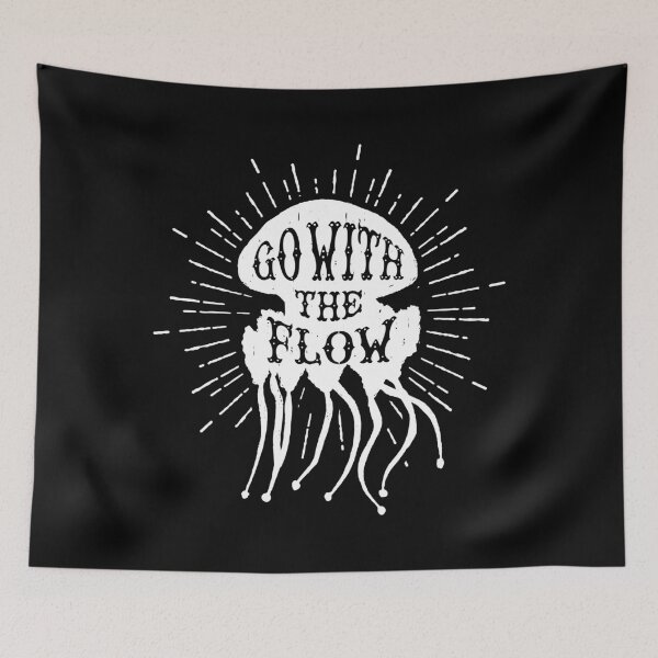 Item preview, Go With The Flow Funny Jelly Fish Sea Loving Quote designed and sold by LarkDesigns.