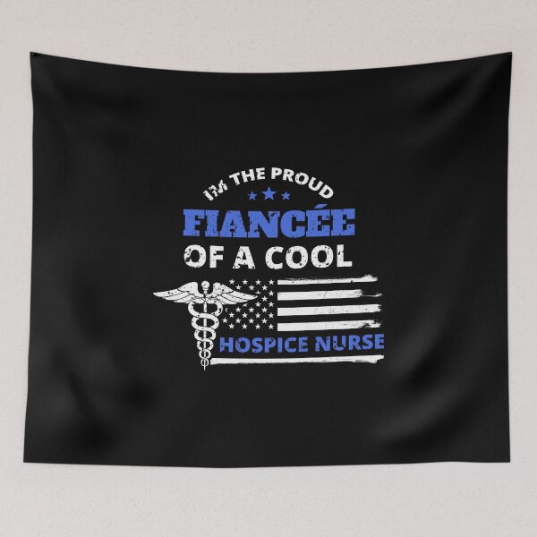 Item preview, Cool Hospice Nurse Proud Fiancee Distressed Design designed and sold by LarkDesigns.
