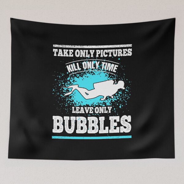 Item preview, Scuba Diving Saying Leave Only Bubbles Diver designed and sold by LarkDesigns.