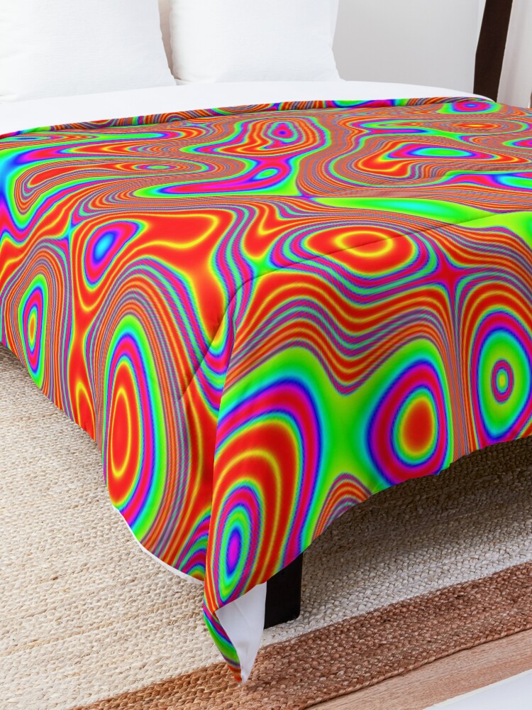 Alternate view of Abstract random colors #3 Comforter