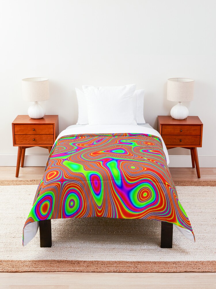 Alternate view of Abstract random colors #3 Comforter