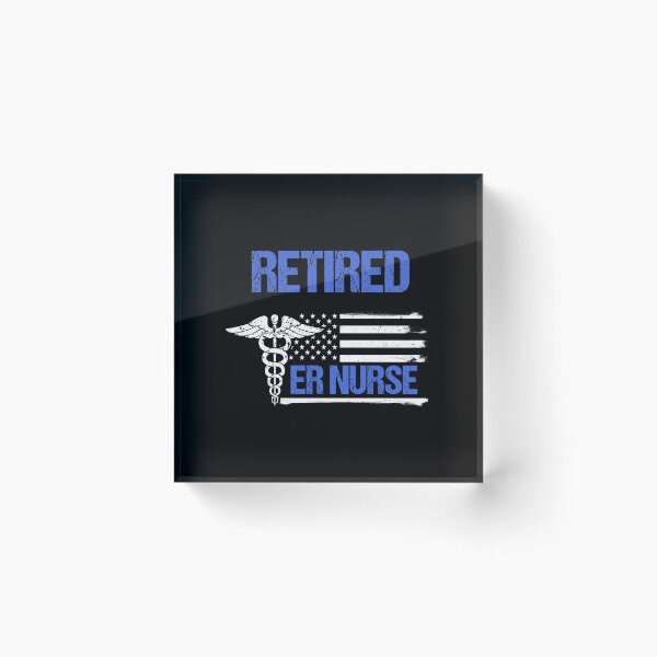 Item preview, Retired ER Nurse Distressed Flag designed and sold by LarkDesigns.