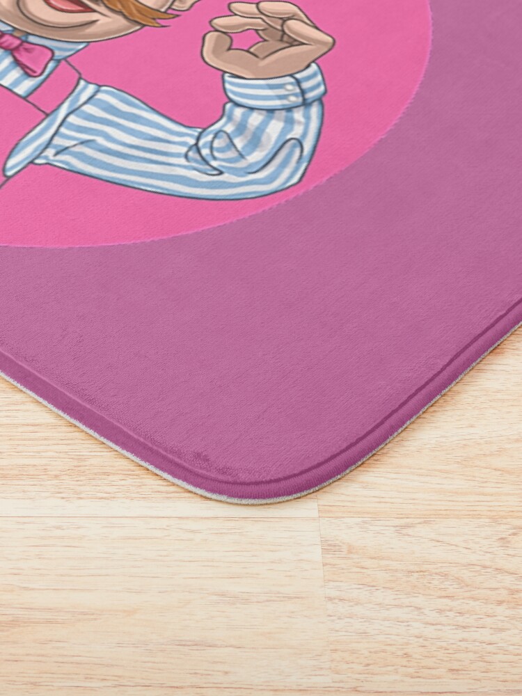 Thumbnail 3 of 6, Bath Mat, Hurdy Gurdy Bork Bork Microwave Chef - Bad Cook Gifts - Lazy Cooks - Funny Swedish Chef designed and sold by happygiftideas.