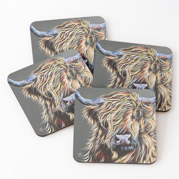 Item preview, Beau the Colourful Highland Cow designed and sold by SJWhitworthArt.