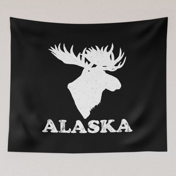 Item preview, Alaska Moose Elk Head Distressed designed and sold by LarkDesigns.