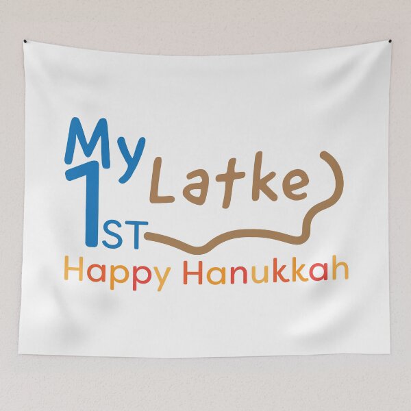 Item preview, My First Hanukkah Latke Blue Orange designed and sold by sigdesign.