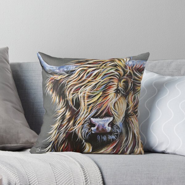 Item preview, Beau the Colourful Highland Cow designed and sold by SJWhitworthArt.