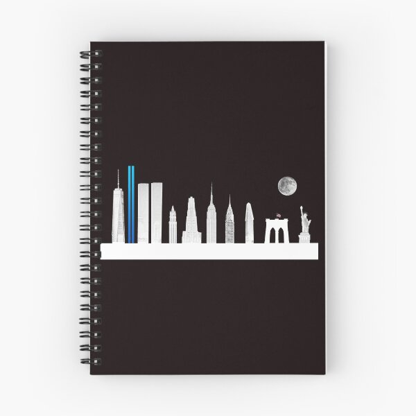 Item preview, York City Skyline White Buildings, Blue Searchlights and Supermoon designed and sold by Warren Paul Harris.