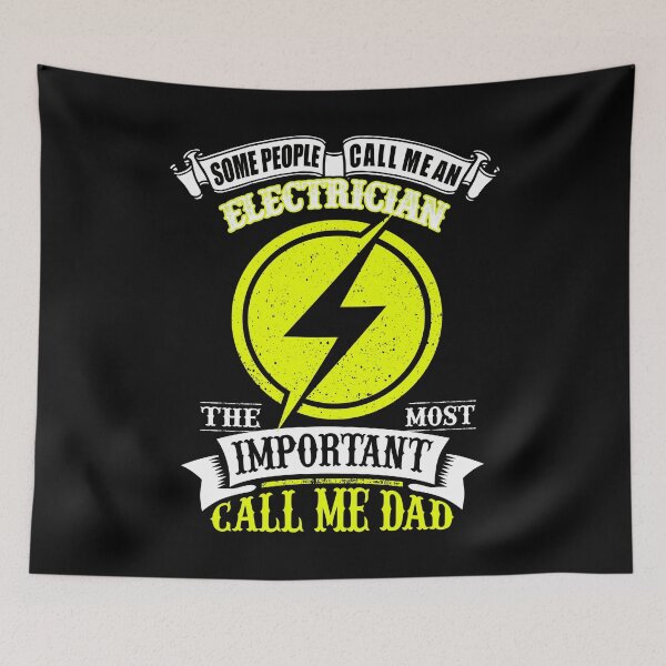 Item preview, Electrician Dad Gift for Electrician Father Yellow designed and sold by LarkDesigns.
