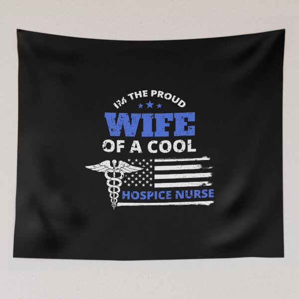 Item preview, Cool Hospice Nurse Proud Wife Distressed Design designed and sold by LarkDesigns.