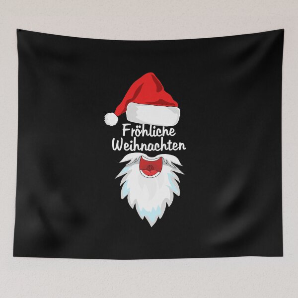Item preview, Merry Christmas in Santa Hat, xmas Fröhliche Weihnachten,  designed and sold by rachimariposa.