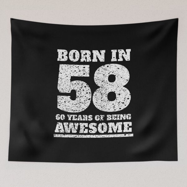 Item preview, 60th Birthday Gift Born 58 Sports Style Distressed designed and sold by LarkDesigns.