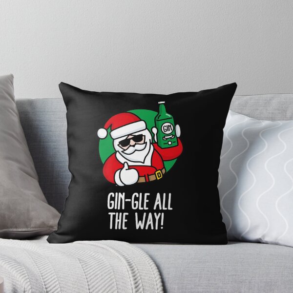 Artikelvorschau, Gin-gle all the Way lustig Gin Wortspiel Weihnachtsmann Schnaps und Gin Liebhaber Lustig Weihnachten Party entworfen und verkauft von LaundryFactory.