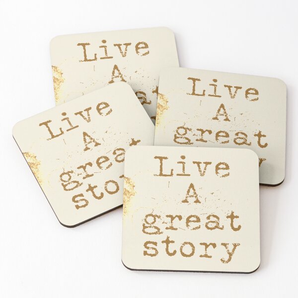 Item preview, Live a great story typography text art quote by Word Fandom - wordfandom designed and sold by Kerry Pritchard.