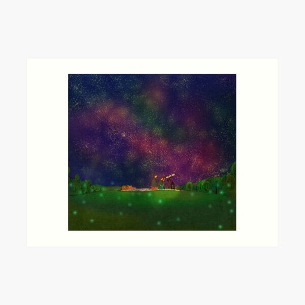 We looked at the stars Art Print