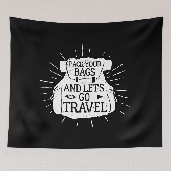 Item preview, Pack Your Bags Lets Go Travel Adventure Wilderness Exploring Traveling designed and sold by LarkDesigns.