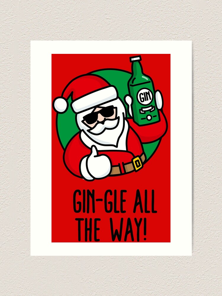 Gin-gle All the Way, Funny Christmas Holiday Card Gin-gle All the Way, Funny Christmas Holiday Card