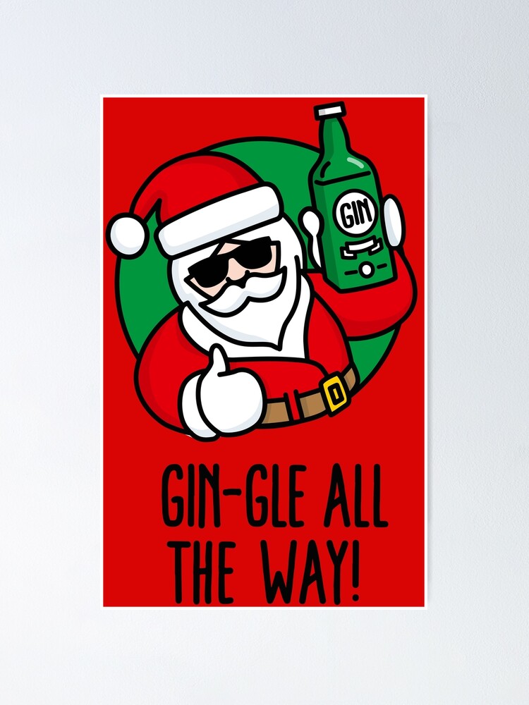 Gin-gle All the Way, Funny Christmas Holiday Card Gin-gle All the Way, Funny Christmas Holiday Card