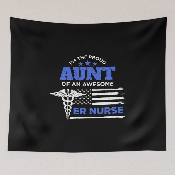 Item preview, ER Nurse Proud Aunt Awesome Family Distressed Flag Design designed and sold by LarkDesigns.