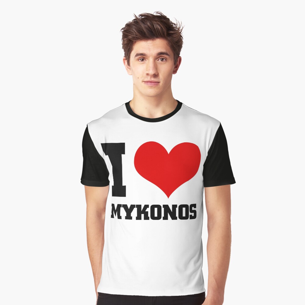 I Love Heart Mykonos Black Sweatshirt