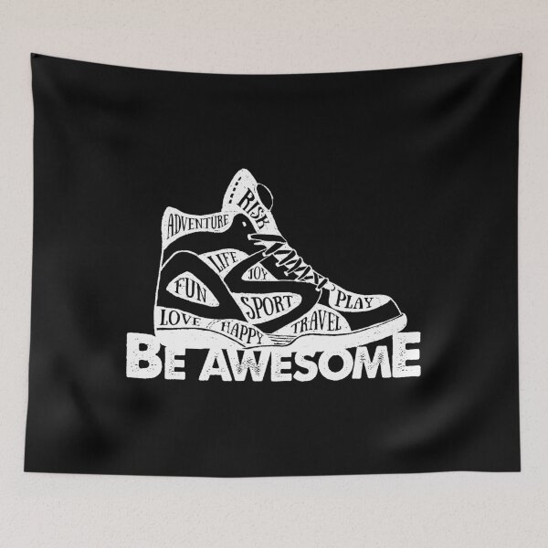 Item preview, Be Awesome Basketball Shoe With Inspirational Words designed and sold by LarkDesigns.