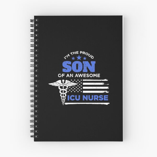 Item preview, ICU Nurse Proud Son Distressed American Flag designed and sold by LarkDesigns.