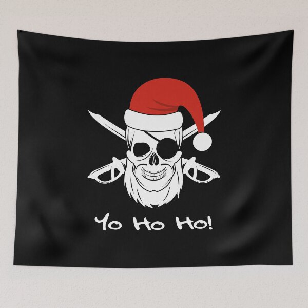 Item preview, Pirate Santa Funny Skull Christmas Holidays YoHoHo designed and sold by LarkDesigns.