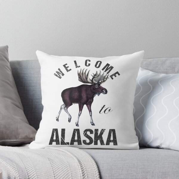 Item preview, Alaska Moose Welcome to Alaska for White Shirt designed and sold by LarkDesigns.