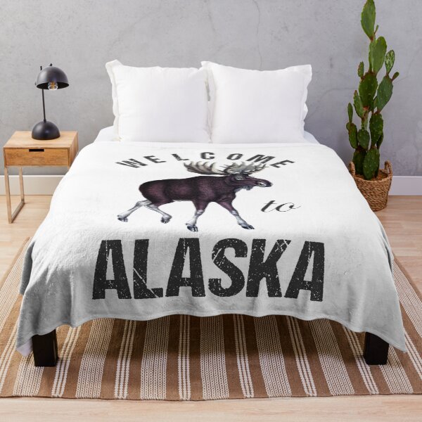 Item preview, Alaska Moose Welcome to Alaska for White Shirt designed and sold by LarkDesigns.